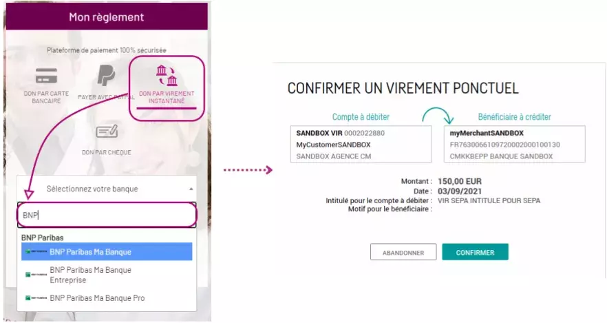 Virement instantané